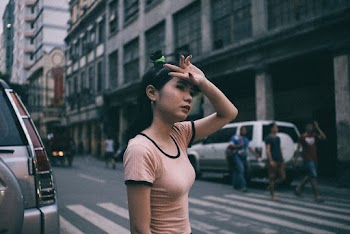 Woman Crossing Pedestrian Lane