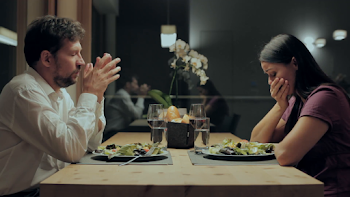 Woman crying during dinner with husband Stock Video Footage ...