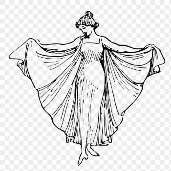 Woman dancer png wearing dress, | Free PNG Illustration - rawpixel