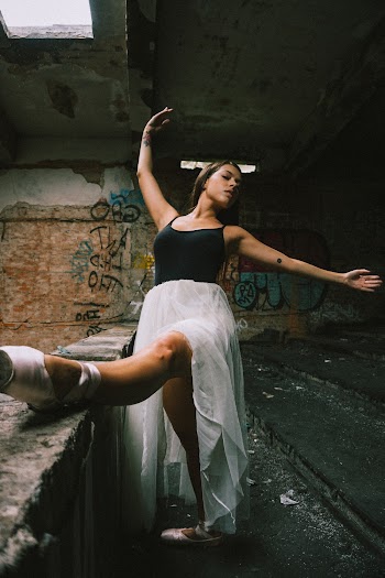 Woman Dancing Ballet in Room
