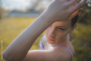 Woman dancing in nature