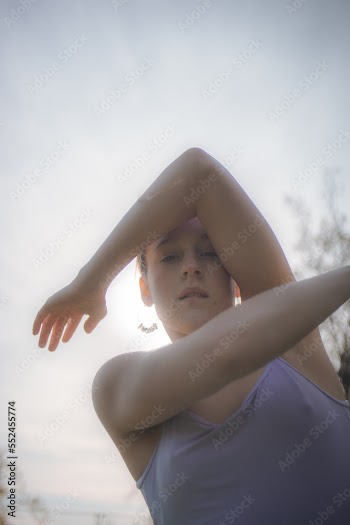 Woman dancing in nature