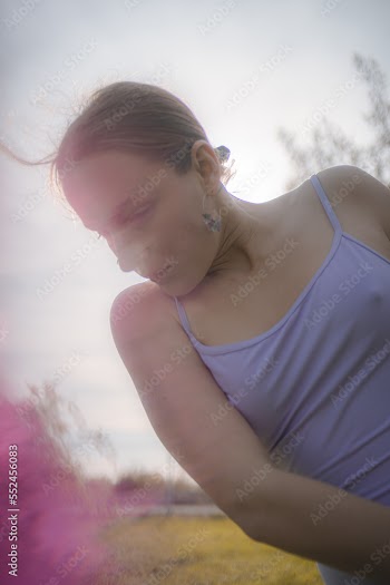 Woman dancing in nature