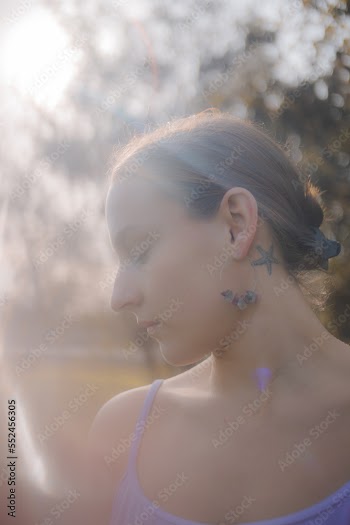 Woman dancing in nature