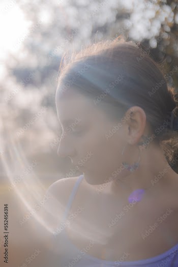Woman dancing in nature
