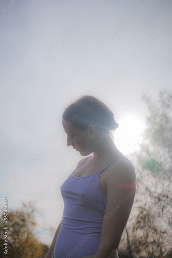 Woman dancing in nature