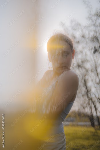 Woman dancing in nature