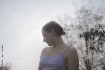 Woman dancing in nature