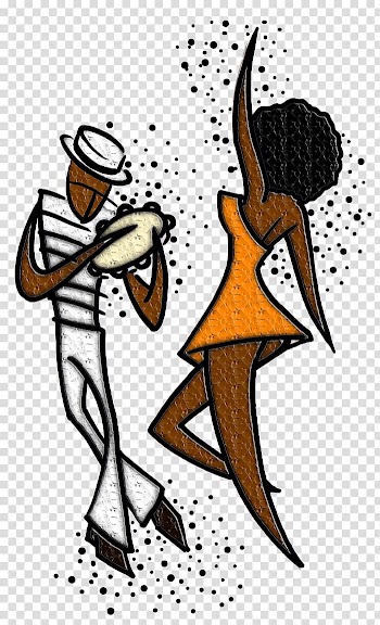 Woman dancing while man playing tambourine graphic, Samba de Gafieira Drawing Art Dance, samba transparent background PNG clipart