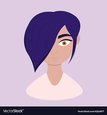 woman different race portrait cartoon