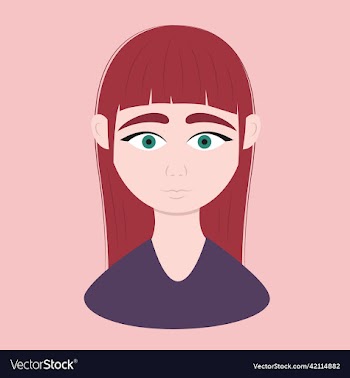 woman different race portrait cartoon