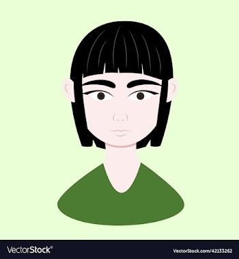 woman different race portrait cartoon