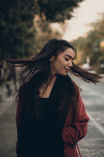 Woman Doing Hair Flip