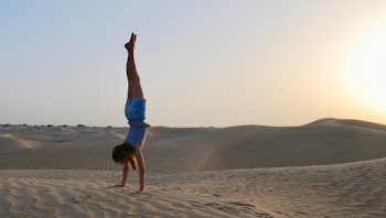 Woman Doing Handstand