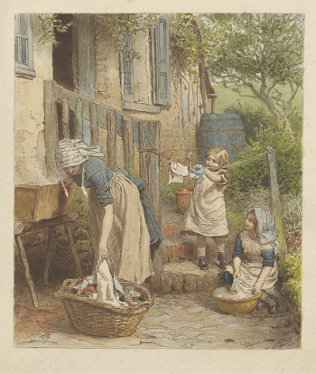 Woman Doing Laundry with Two | Free Photo - rawpixel