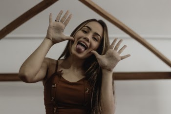 Woman Doing Tongue Out