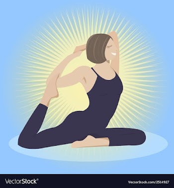 Woman doing yoga practice vector image