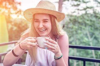 Woman Drinking Coffee 