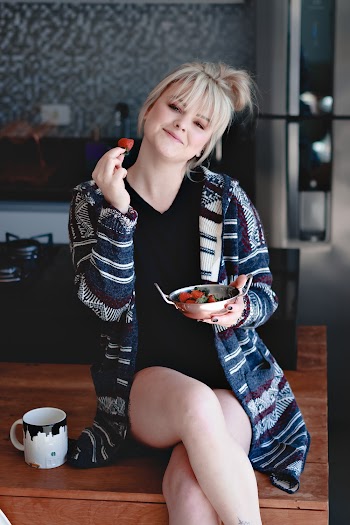 Woman Eating Strawberries