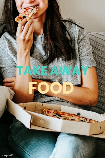 Woman eating takeaway pizza during coronavirus quarantine vector | Free  vector - 2304016