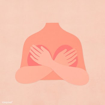 Woman embracing herself paper craft character | Free  illustration - 2324016