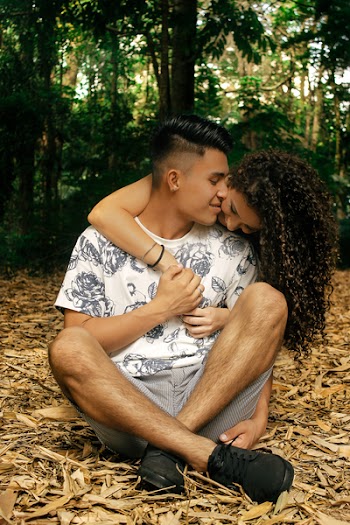 Woman Embracing Man