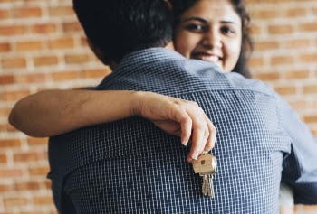 Woman Embracing on Man