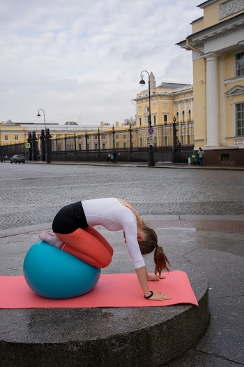 Woman Exercising On Ball 