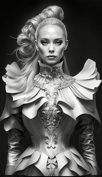 Woman face generated by A.I, professional editorial photo concept