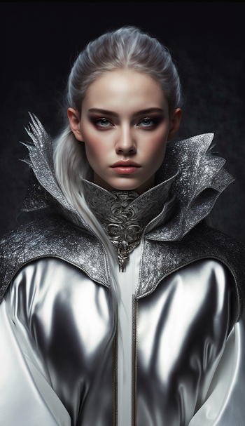 Woman face generated by A.I, professional editorial photo concept