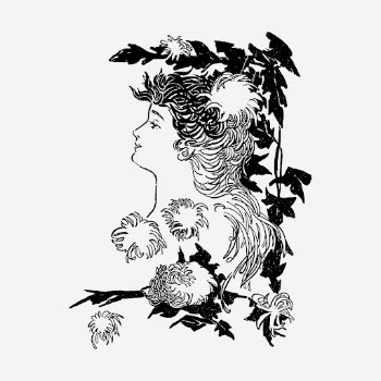 Woman, floral ornament hand drawn | Free Photo - rawpixel