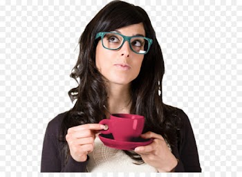 Woman, Girl, Thought, Eyewear, Glasses PNG