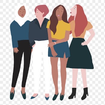 Woman group png sticker illustrations, | Free PNG Illustration - rawpixel