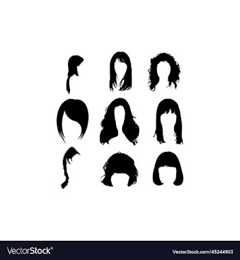 woman hair luxury silhouette design