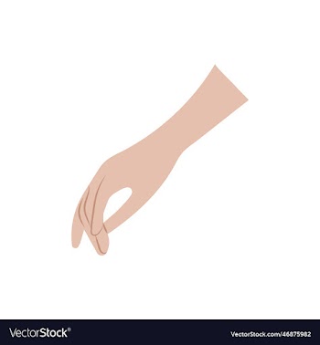 woman hand isolated on white background