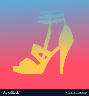 Woman heel shoe silhouette vector image
