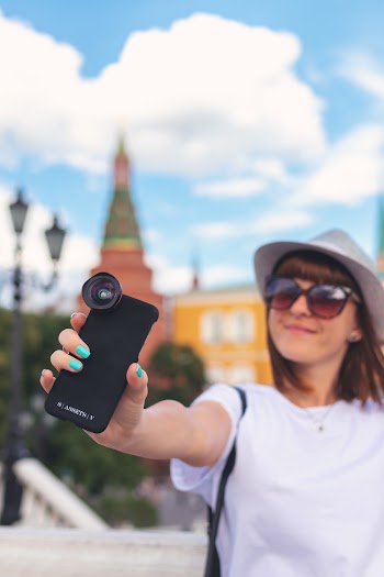 Woman Holding Android Smartphone
