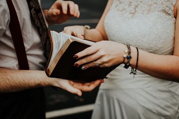 woman holding book