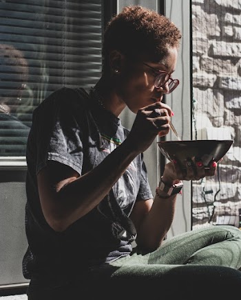Woman Holding Bowl
