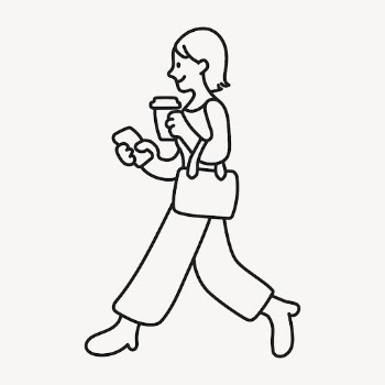 Woman holding coffee cup doodle | Free Vector Illustration - rawpixel
