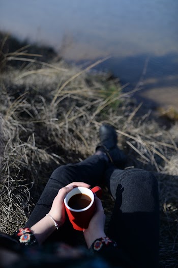 Woman Holding Cup Of Coffee 