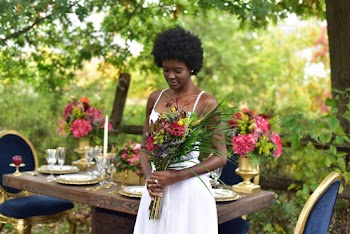 Woman Holding Flowers
