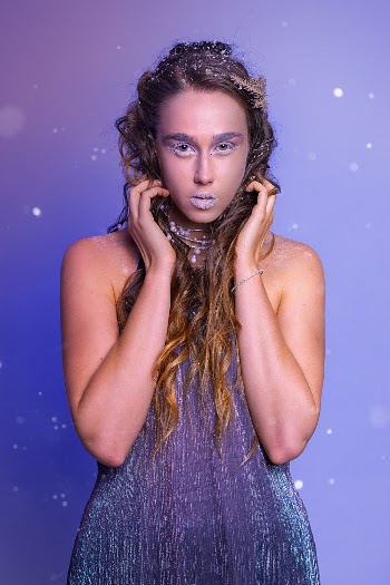 Woman Holding Hair