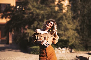 Woman Holding Hair