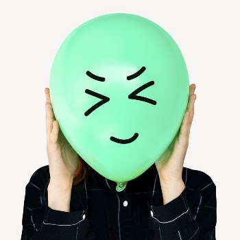 Woman holding happy balloon isolated | Free PSD - rawpixel