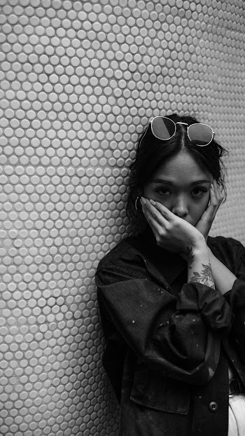 Woman Holding Her Face Grayscale Photo