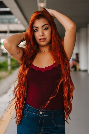 Woman Holding Her Hair