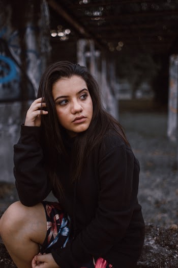 Woman Holding Her Hair