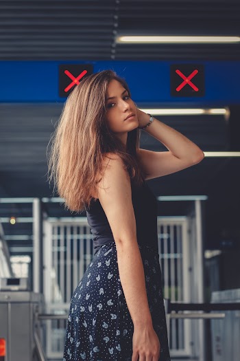 Woman Holding Her Hair