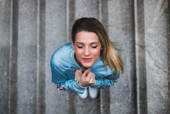 Woman Holding Her Jacket